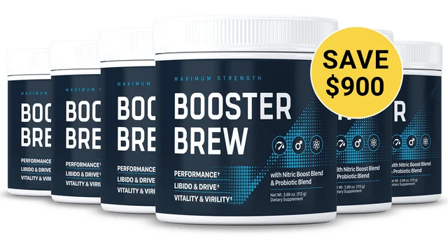 Booster Brew Men's Performance Supplement — 6 Pack Official USA 2026